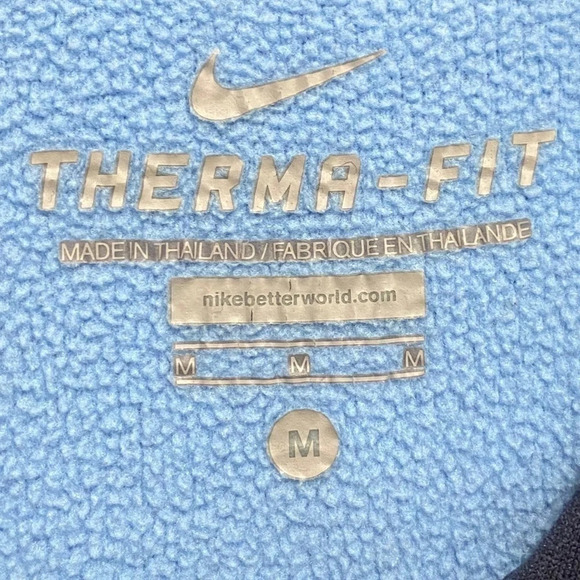 NIKE Therma Fit Blue color block Fleece Hoodie M - Picture 9 of 10